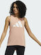 3 Stripes Bluza Damă Fără Mâneci Portocalie