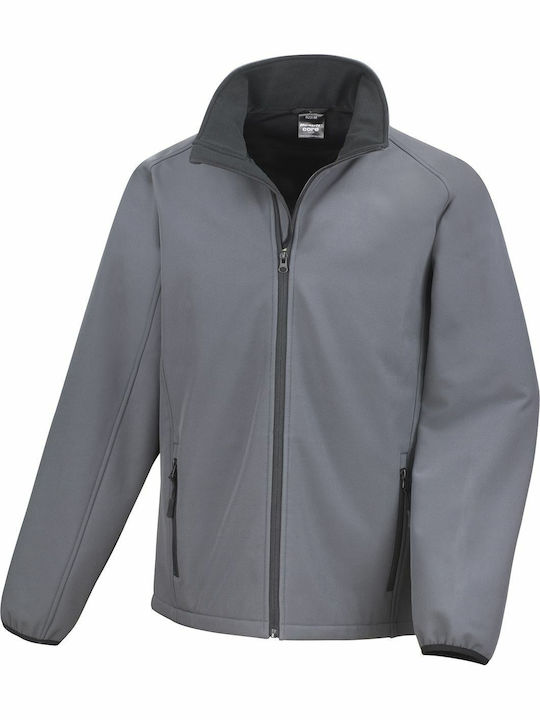 Result Herren Winter Jacke Softshell Wasserdicht und winddicht Gray