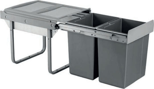 Gollinucci Coș De Gunoi Din Plastic Gri 42lt Gollinucci Coș De Gunoi Din Plastic Gri 42lt