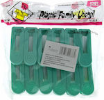 Viosarp Plastic Clothespins Green 12pcs