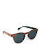Moken Woody Unisex Γυαλιά Ηλίου με Καφέ Ξύλινο Σκελετό MKN-C19 RWD/GRY