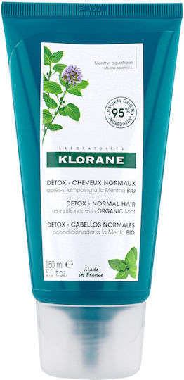 Klorane Detox Conditioner Ενυδάτωσης για Όλους τους Τύπους Μαλλιών Aquatic Mint ΒΙΟ 150ml