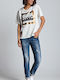 Roksana 19.1.2.84.117 High Waist Women's Jean Trousers with Rips in Relaxed Fit