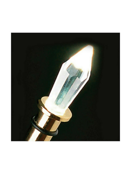 Aca Στρογγυλό Μεταλλικό Χωνευτό Σποτ με Ενσωματωμένο LED Σποτ Οπτικής Ίνας σε Χρυσό χρώμα