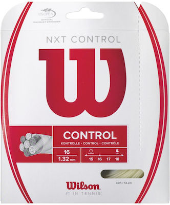 Wilson NXT Control Χορδή Τένις Λευκή 12.2m, Φ1.32mm