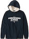 Abercrombie & Fitch Men's Sweatshirt with Hood and Pockets Navy Blue