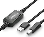 Ugreen USB 2.0 Kabel USB-A-Stecker - USB-B-Stecker Schwarz 10m 10374