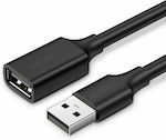 Ugreen USB 2.0 Kabel USB-A-Stecker - USB-A-Buchse Schwarz 0.5m 10313