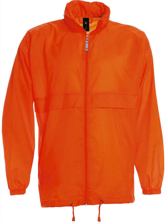 B&C Sirocco JU800 Men's Jacket Windproof Orange