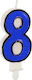 Cb cases Geburtstagskerze Nummer "8" in Blau Fa...