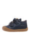 Cocoon Leather Kids Boots with Velcro Navy Blue