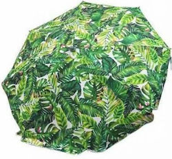 Zanna Toys Beach Umbrella Floral Diameter 1.8m Green