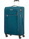 American Tourister Crosstrack Large Fabric Blue Suitcase With 4 Wheels Height 79cm