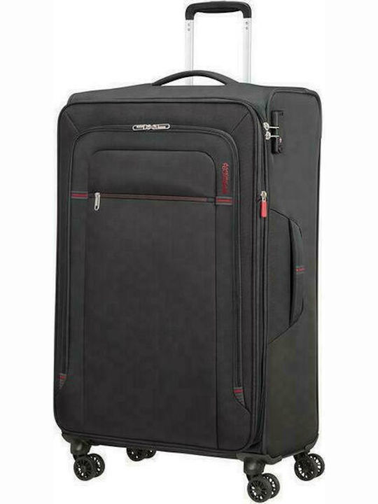 American Tourister Crosstrack Μεγάλη Βαλίτσα Ταξιδίου Υφασμάτινη Γκρι με 4 Ρόδες Ύψους 79εκ.