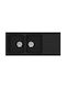 Sanitec Classic Undermount Sink Synthetic Granite W115xD50cm Granite Black
