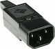 Intronics Stecker Weiblich Stecker-Adapter Schwarz C14 10A