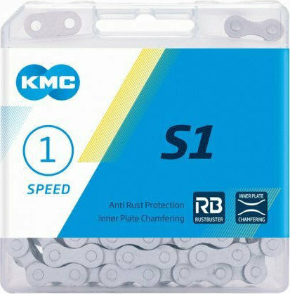 KMC Chain S1 Bicycle Chain Silver Silver