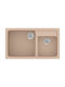 Sanitec Classic 03-02-00 Drop-In Sink Left Synthetic Granite W90xD51cm Granite Sand