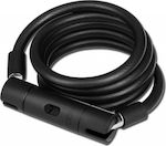 Cube Acid Corvid Κ180 Bicycle Cable Lock with Key Black