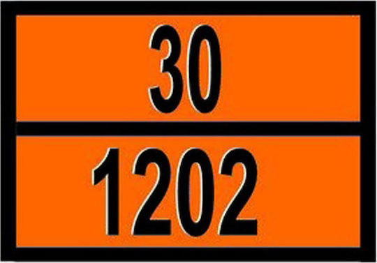 3M Fuel Sign 30/1202 Πινακίδα Σήμανσης Φορτηγού Πινακίδα Σήμανσης 30-1202 Πετρελαίου Ανάγλυφη