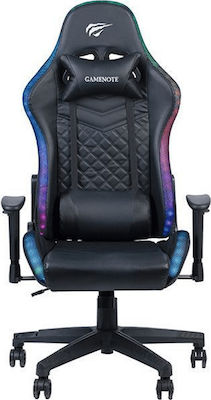 Havit GC927 Καρέκλα Gaming Δερματίνης με Ρυθμιζόμενα Μπράτσα και RGB Φωτισμό Μαύρη
