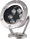 Aca Waterproof Outdoor Projector Lamp Built-In Led Silver 6W for Crushed with Blue Light