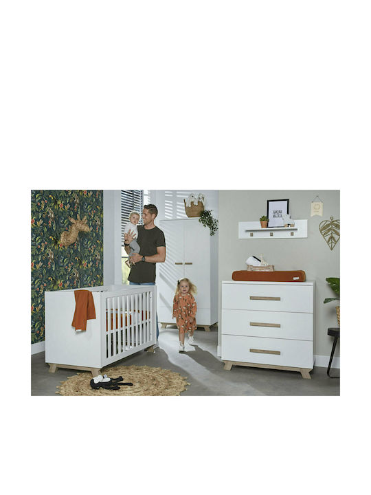 Kidscom Bergen Σετ Βρεφικού Δωματίου με Κρεβάτι & Συρταριέρα Λευκό / Μπεζ