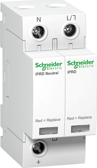 Schneider Electric Acti 9 iPRD8 2-Poles Inspired T2 / T3 Panel Lightning Protection 8kA 1P+N 350V