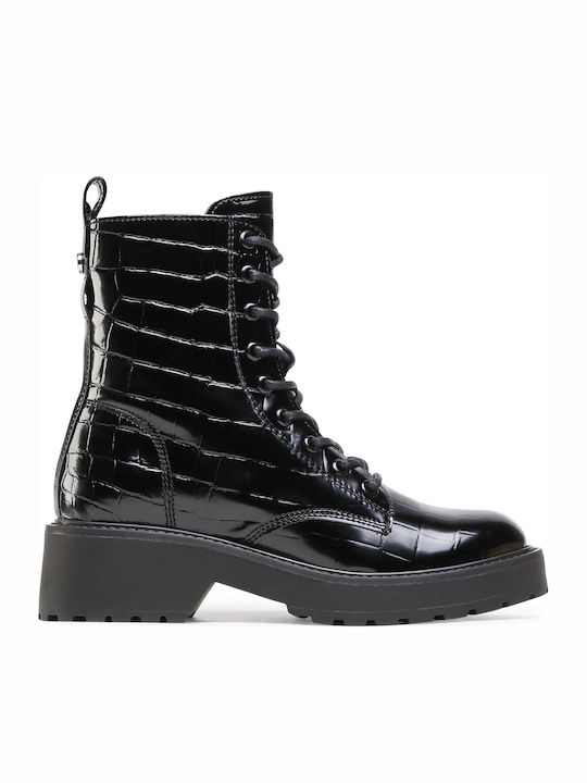 steve madden tornado black leather
