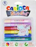 Carioca Fabric Paint Set de markere pentru Material textil Perly 10.5ml 6buc