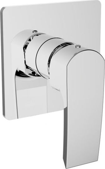 Ottone Meloda Queen Μίκτης Μπαταρίας Εντοιχισμού Ντουζιέρας 1 Εξόδου Ασημί