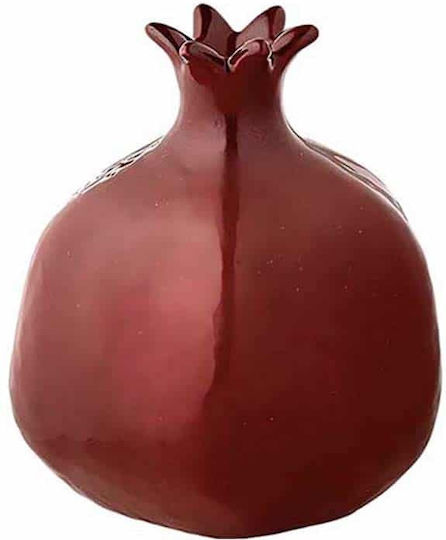 JK Home Decoration Talismane Norocoase De Anul Nou De Birou Rodie Roșie Ceramică 24x25cm