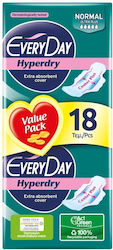 Every Day Hyperdry Normal Pantyliners with Wings for Normal Flow 5 Drop In Double Pack 2x9pcs
