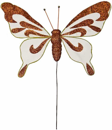 JK Home Decoration Weihnachtliche Stoff Figur Schmetterling Braun