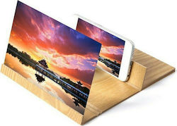 Phone Screen Magnifier Wooden in Brown color