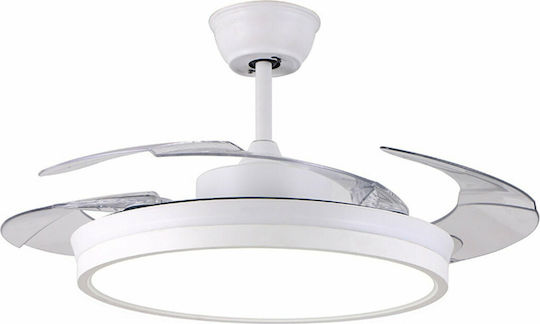 Telemax 42-YJ3986 Таванен Вентилатор 106см с Осветление Черен