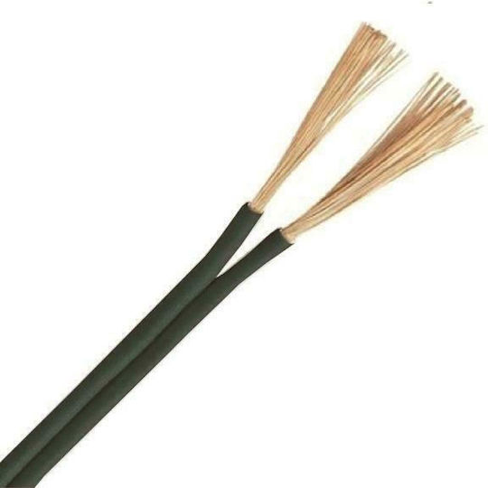 Eurolamp Power Cord with Diameter 2x0.5mm² in Black Color 1m 1pcs