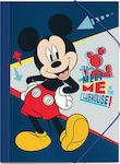 Diakakis Folder with Rubber Band and Ears for Paper A4 Blue Mickey 562879