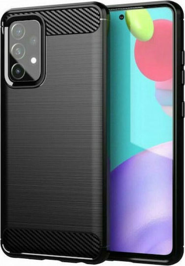 Hurtel Carbon Задна корица Силикон Черен (Galaxy A52 / A52s)