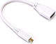 Converter micro HDMI male to HDMI female White 1pcs (SC0224)