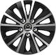 Versaco Set Capace De Roți Auto Rapide NC Compatibilitate Mazda 4 Bucăți 15 Argintii/Negre