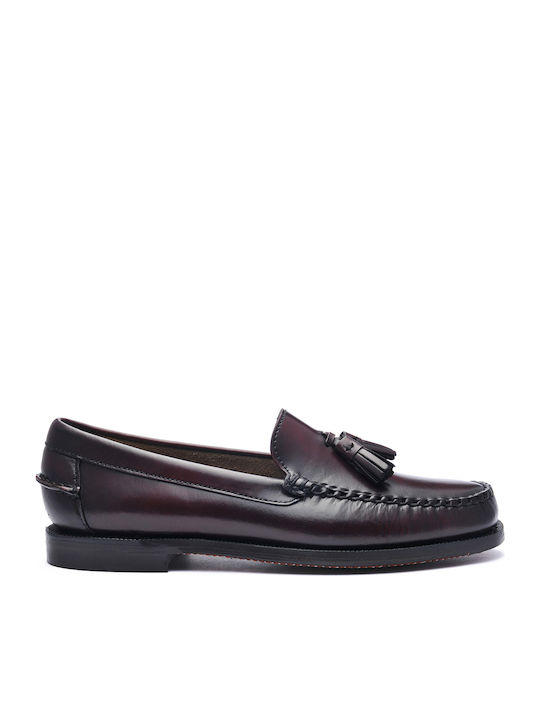 Sebago Leder Damen Mokassins in Braun Farbe
