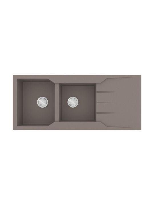 Sanitec Ultra Granite Drop-In Sink Left Synthet...