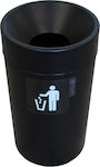 Viomes Recycling Plastic Waste Bin 36lt Black