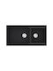 Sanitec Ultra Granite Drop-In Sink Left Synthetic Granite W98xD50cm Grafite