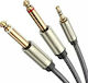 Ugreen AV126 Cable 2 x 6.3mm male - 3.5mm male 3m Gray (10618)