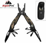 Alpin Ranger Multitool Schwarz mit Klinge aus Rostfreier Stahl in Scheide