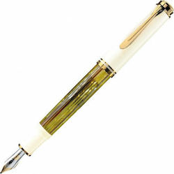 Pelikan Souveran Tortoise Writing Pen Broad White