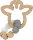 Bam Bam Giraffe Teething Ring Wooden for 3 Months+