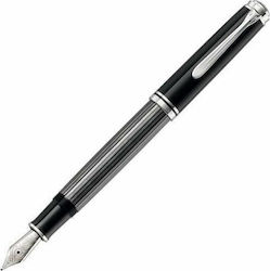 Pelikan M805 Souveran Schreibfeder Schwarz mit Schwarz Tinte